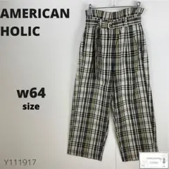 美品 AMERICAN HOLIC アメリカンホリック チェック柄パンツ M