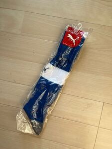 SALE★P PUMA サッカーソックス　青　白