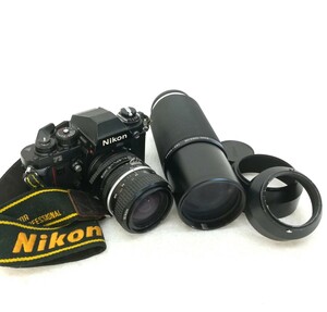 J3abil0315/【ジャンク品】Nikon F3フィルムカメラ/NIKKOR 28mm 1:2.8/ZOOM NIKKOR 100〜300mm 1:5.6 ニコンレンズ 現状品