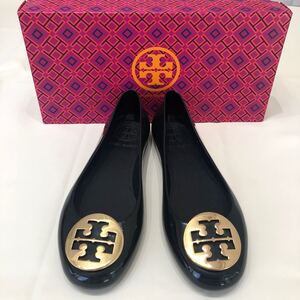 TORY BURCH トリーバーチ フラットシューズ 6サイズ 7922103009 ブラック ゴールド ビニール シューズ レディース 靴 シンプル