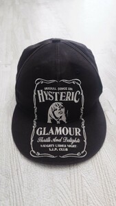 ヒステリックグラマー HYSTERIC GLAMOUR キャップ 帽子 ウィスキー柄 CAP 黒 ブラック　送料無料　2