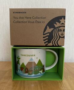 ☆新品☆　STARBUCKS　COFFEE　スターバックスコーヒー　マグカップ　YOU ARE HERE collection　バンクーバー　ブルー系　14floz／414ml　