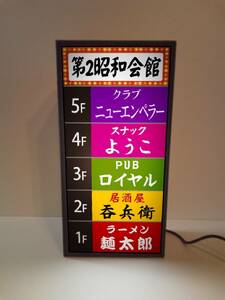 飲食店 テナント 雑居ビル 昭和レトロ ネオン街 スナック 居酒屋 クラブ 酒 ミニチュア サイン ランブ 看板 置物 雑貨 ライトBOX 電飾看板