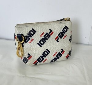 ◎【FENDI×FILA】フェンディ×フィラ ポーチ レザーポーチ 化粧ポーチ MADE IN ITALY 中古品/kb3025