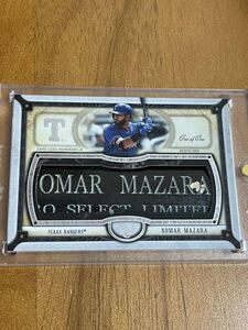 Nomar Mazara ノマーマザラ バットネームプレートカード1/1　世界に1枚限定　Topps