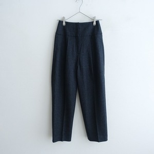 【未使用/定価3.6万】セオリー theory *SMOOTH JERSEY PLEAT CARROTパンツ*00ウールニットチャコールグレー(2-2410-224)【40K42】