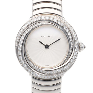 カルティエ トリニティ 腕時計 時計 18金 K18ホワイトゴールド 2444 クオーツ レディース 1年保証 CARTIER 中古