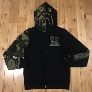 Undefeated × bape シャーク パーカー Sサイズ shark full zip hoodie a bathing ape エイプ ベイプ アンディフィーテッド 迷彩 k8ka