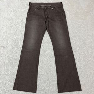 Lee W84cmフレアデニムパンツ ブーツカット ベルボトム チャコールグレー