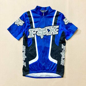 ★vintage FOX Racing フォックスレーシング サイクルジャージ トップス 半袖スポーツウエア サイズS 90年 ロゴ ポケット USA製 0.15kg★