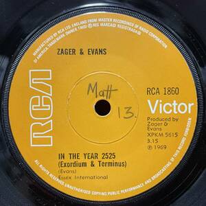 ◆UKorg7”s!◆ZAGER & EVANS◆IN THE YEAR 2525◆