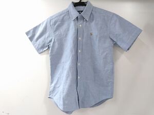 ◆ RALPH LOREN ラルフローレン カッターシャツ 半袖 サイズ140 キッズ ブルー 0906-307D 〒 ◆