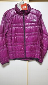 使用品 正規品タグ付属THE NORTHFACEザノースフェイス LIGHT HEAT JACKET ライトヒートジャケット ND18174 PA紫 サイズL街中のみで数回着用