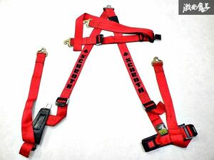 レーシングハーネス！SCHROTH シュロス シートベルト レーシングハーネス 4点式 5cm 2インチ レッド 赤