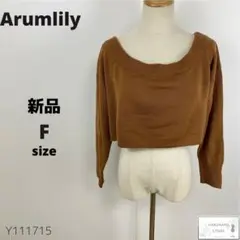 新品 Arumlily アロムリリィ トップス ショートニット 肩出し ゆったり