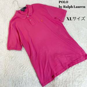 ポロラルフローレン ポロシャツ　半袖　ピンク　XL POLO RALPHLAUREN トップス 半袖ポロシャツ コットン