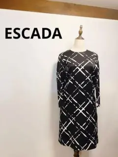 【美品】ESCADA ブラックワンピース346