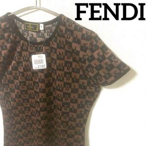 新品未使用タグ付き！FENDI フェンディTシャツ モザイク柄 伸縮性あり