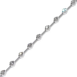 デビアス ブレスレット K18WG ダイヤ1.25ct LINEブレスレット ラインブレスレット