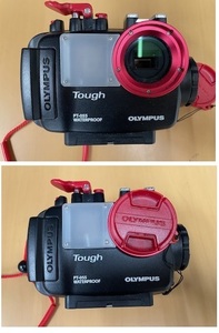 OLYMPUS★ PT-055Tough★ WATERPROOF ★中古美品 デジタルカメラ水中ハウジング TG-830用★防水プロテクター★処分特価！