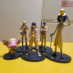 貴重品！ナムコ限定 ワンピース THE GRANDLINE MEN FILM GOLD ルフィ ゾロ サンジ チョッパー ブルック フィギュア 5種セット グラメン