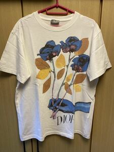 正規 20SS DIOR AND ALEX FOXTON ディオール KIM JONES キムジョーンズ アレックス フォクストン クルーネック Tシャツ 白 M 943J605B0554