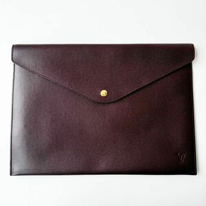 ◆ ルイ ヴィトン LOUIS VUITTON タイガ ドキュメントケース アカジュー M99087 クラッチバッグ ボルドー系 メンズ ビジネス 書類入れ