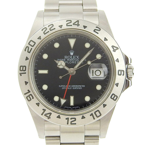 【本物保証】 箱・保付 新品同様 ロレックス ROLEX エクスプローラ2 メンズ 自動巻き オートマ 腕時計 黒文字盤 16570