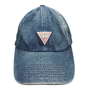 GUESS JEANS(ゲスジーンズ) TRAIANGLE LOGO DENIM 6-PANEL CAP 中古 古着 0602