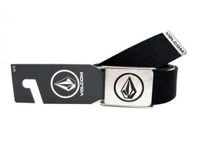 VOLCOM ボルコム D5932102BLK② ウェブベルト WebBelt GIベルト ガチャベルト ブラック色 ロゴもの Logo ヴォルコム 新品 即決 送料無料