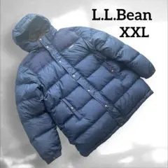 L.L.Bean【XXL】ネイビー　大きいダウンジャケット　防寒　ウォーマー秋冬