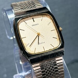 1970年代製 SEIKO セイコー DOLCE ドルチェ 9531-5140 腕時計 クオーツ アナログ ゴールド文字盤 ヴィンテージ 諏訪精工舎 新品電池交換済