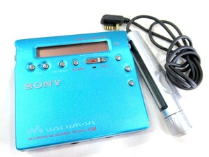 1000円スタート オーディオ機器 SONY ソニー WALKMAN ウォークマン PORTABLE MINIDISC RECORDER MZ-R900 ブルー系 通電未確認 11 HH①224