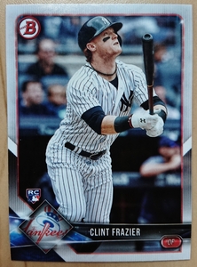 ★RC ルーキー CLINT FRAZIER BOWMAN 2018 #26 MLB メジャーリーグ ROOKIE CARD クリント フレイジャー NEW YORK YANKEES NY ヤンキース