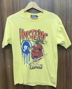 HYSTERIC GLAMOUR 02222CT05 KUSTOM PAINT Tシャツ 半袖Tシャツ ヒステリックグラマー Sサイズ イエロー