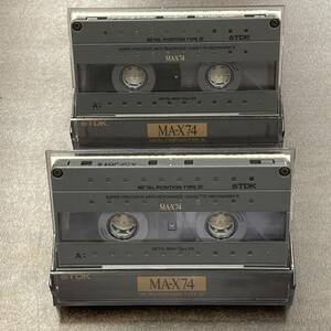 0063BT TDK MA-X 74分 メタル 2本 カセットテープ/Two TDK MA-X 74 Type IV Metal Position Audio Cassette