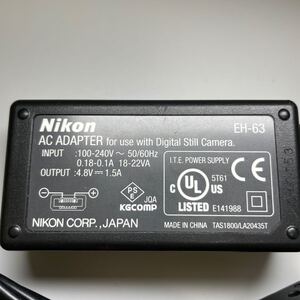 No.2212 Nikon ACアダプター EH-63 4.8V ニコン