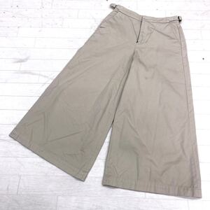 1658◎ Spick and Span スピック＆スパン パンツ ボトムス ズボン ワイド ガウチョ ジップフライ ベージュ系 レディース36