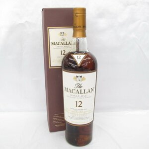 1円～ 【未開栓】The MACALLAN ザ・マッカラン シングルモルト 12年 シェリーオーク 旧ボトル ウイスキー 700ml 40% 箱付 11608532 0703