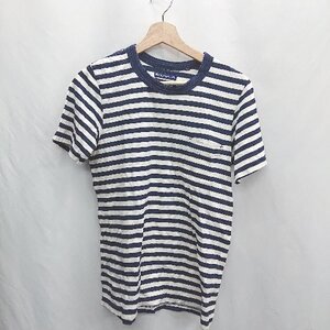 ◇ ⊂ TIGRE BROCANTE ティグルブロカンテ ボーダー柄 半袖 Tシャツ サイズM ネイビー系 レディース E