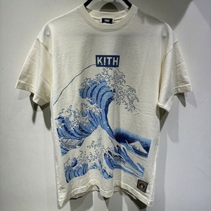 KITH NYC TOKYO GREAT WAVE VINTAGE TEE XSサイズ 24073060002220 キス 東京 グレート ウェーブ ヴィンテージ加工 半袖Tシャツ