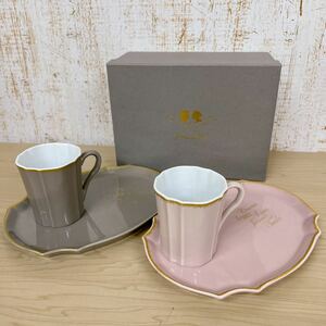 中古 DEUXMERCI ドゥメルシー Fortune Word フォーチュンワールド Afternoon Tea Set アフタヌーンティーセット くすみカラー 箱付き