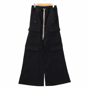 リックオウエンス Rick Owens 2023AW LUXOR期 CARGO BELAS PANTS カーゴ ベラ ワイド パンツ 46 BLACK(ブラック) メンズ