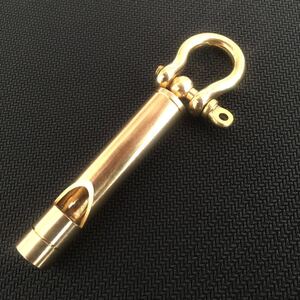 抗菌 真鍮製 Oceanus brass Whistle キーチェーン ホイッスル ボトルオープナー