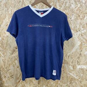 WA135【2003】TOMMY HILFIGER メンズトップス Vネック Tシャツ サイズXL コットン100％【120102000015】