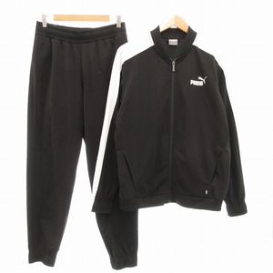 PUMA BASEBALL トレーニングスーツ ジャージ上下セット トラックジャケット フルジップ パンツ ライン ロゴ M 黒 ブラック