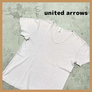 ビューティー＆ユース ユナイテッドアローズ ＶネックTシャツ サーマルTシャツ beauty&youth united arrows チューブボディ L 玉FL1138