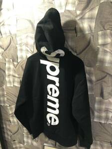 Supreme シュプリーム 22FW Satin Applique Hooded Sweatshirt パーカー サイズL ブラック　FK