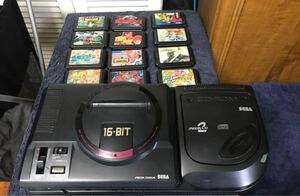 メガドライブ メガCD 本体 SEGA MEGA DRIVE ジャンク MD ソフト ソニックザヘッジホッグ　ストライカー飛竜 ゴールデンアックス