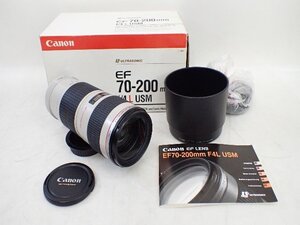 CANON/キヤノン 望遠ズームレンズ EF 70-200mm F4L USM/EFマウント レンズフード・元箱付 § 70E4E-4